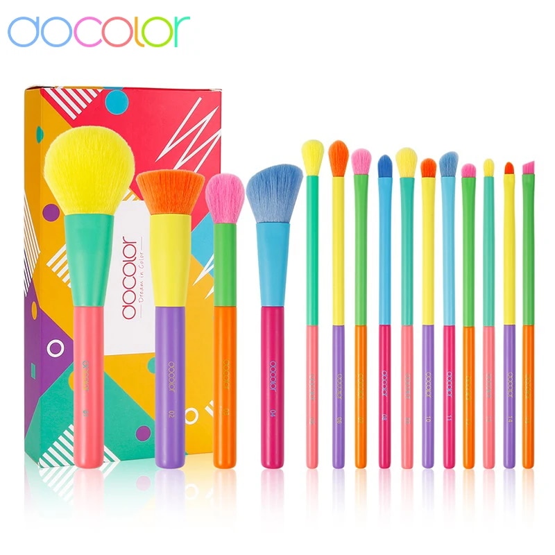 Doccolor-メイクブラシ,パウダーファンデーション,チーク,アイシャドウ,フェイスミックス,美容ツールのセット 17,689円