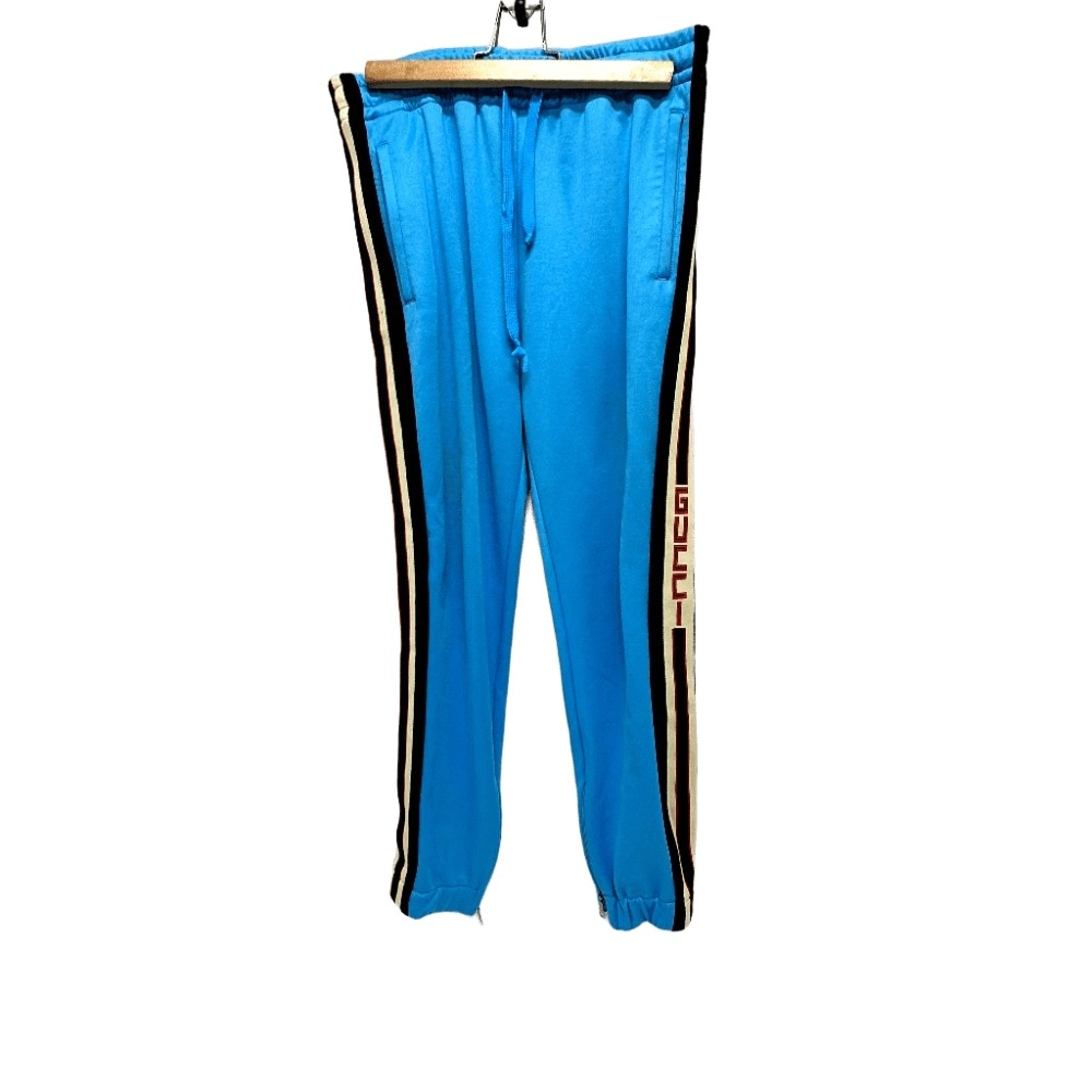 パンツ サイドライン 18SS スウェット アパレル ポリエステル ブルー