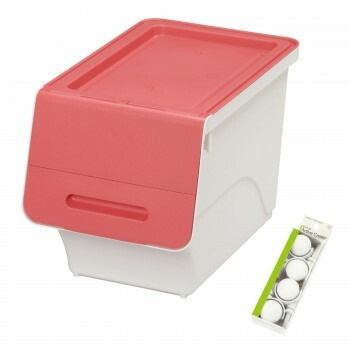 収納ケース フロック スリム30深型 4個組 キャスター付き froq-S30-4+K ピンク/PI