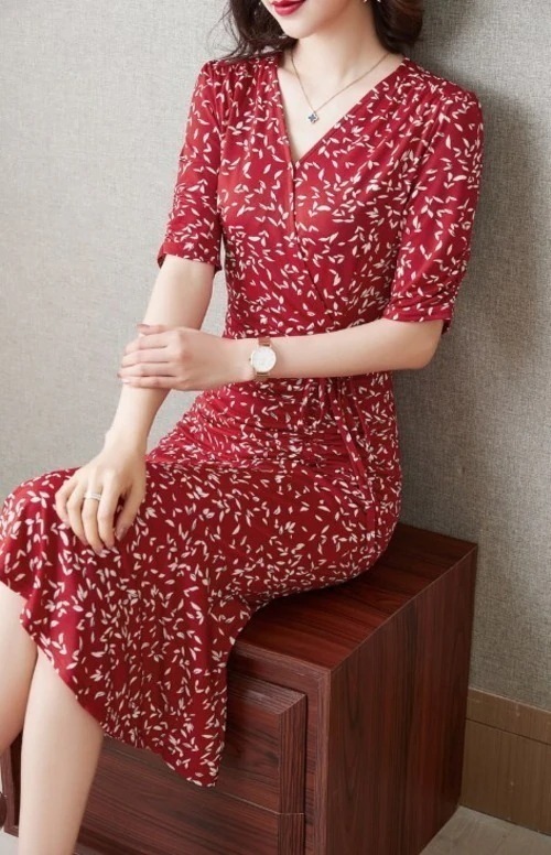 イブニングドレス Vネック 花柄 スリム l ロングドレス スカート きれいめ 大人可愛い シンプル カジュアル 大人 上品 お出かけ デート パーティー イベント リゾート 旅行 エレガント モ