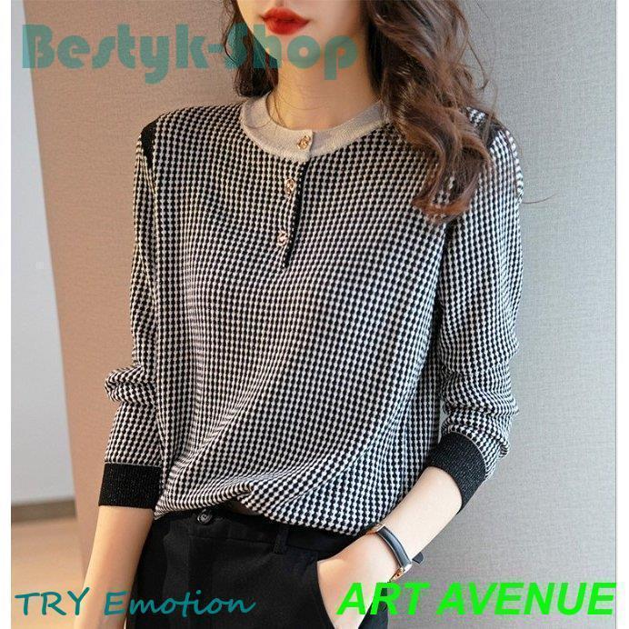 【2025秋冬人気】即納セーター レディース ニットセーター 長袖 トップス レディース チェック柄 プルオーバー サマーニット 大きいサイズ 体型カバー 秋 冬 お洒落 重ね着 通勤 30代
