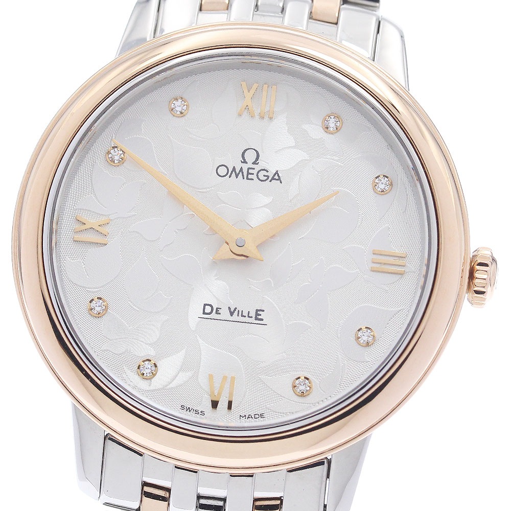 オメガ OMEGA 424.20.33.60.52.001 デビル プレステージ バタフライ 8Pダイヤ クォーツ レディース _958903【中古】