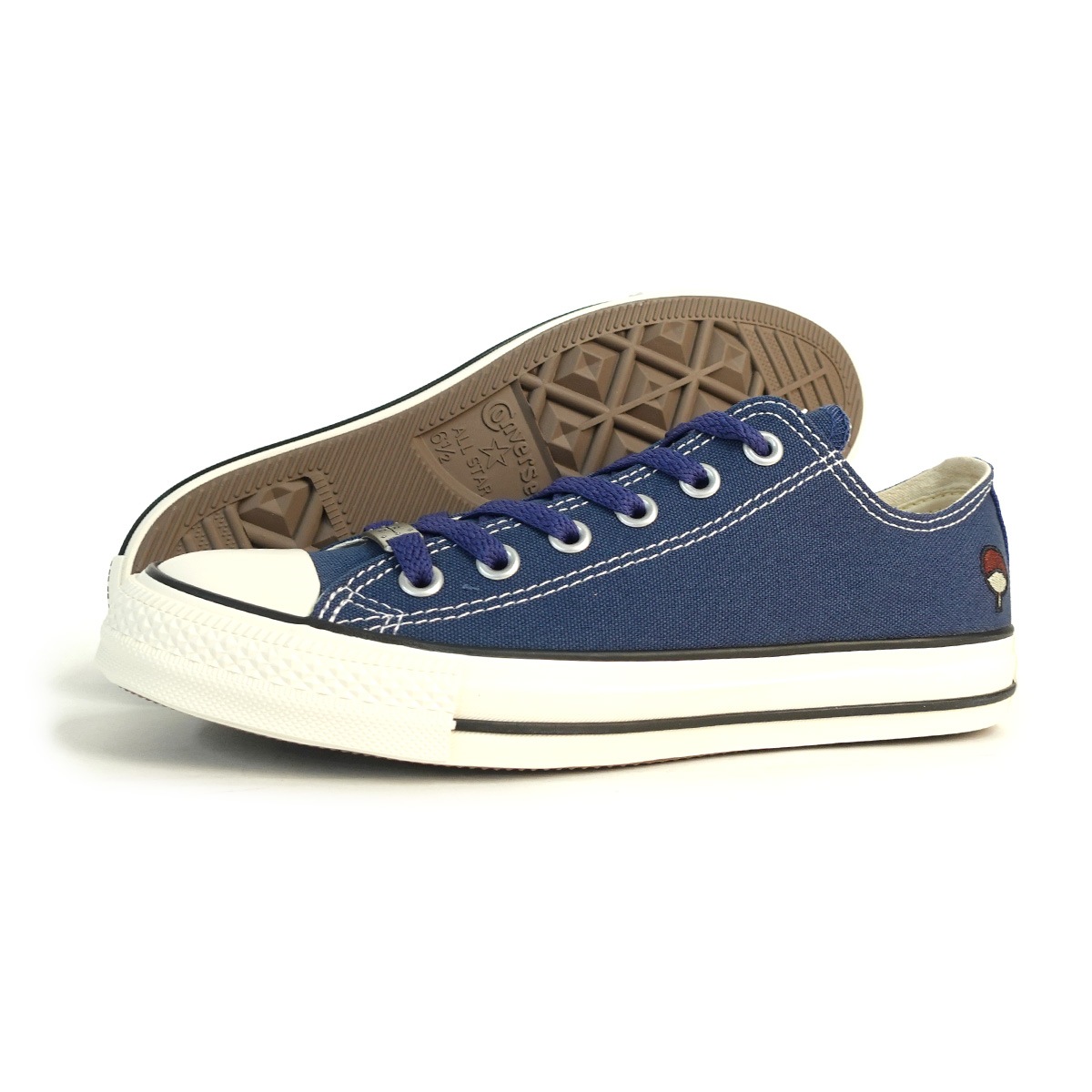スニーカー メンズ レディース ローカット オールスター OX / ナルト シップウデン サスケ ネイビー系 ALL STAR ナルト疾風伝