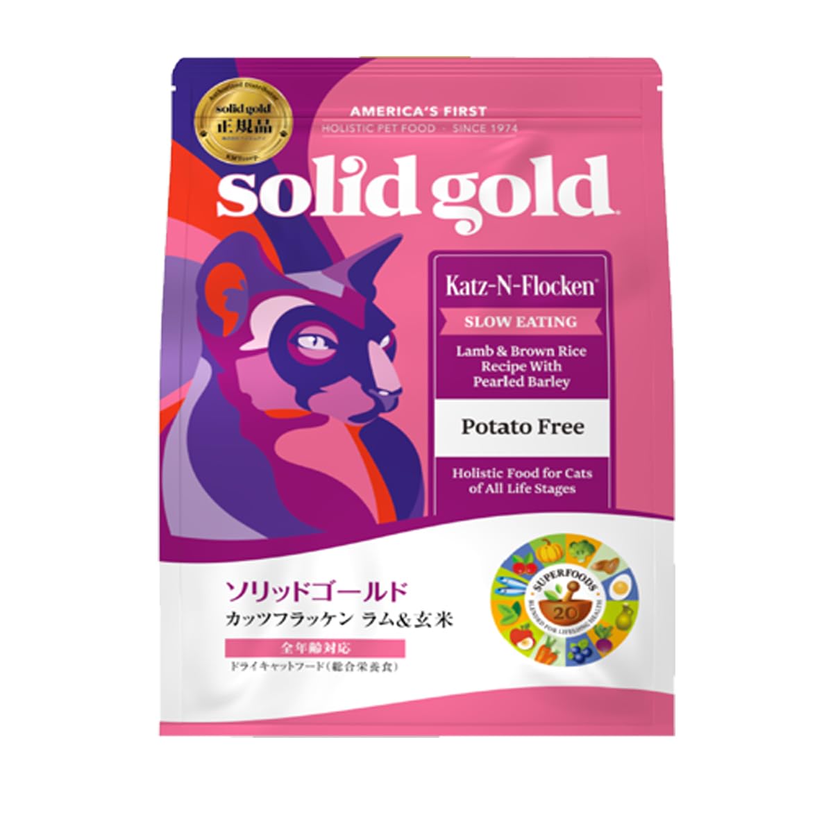 【全国送料無料】 ソリッドゴールド キャットフード カッツフラッケン 2kg