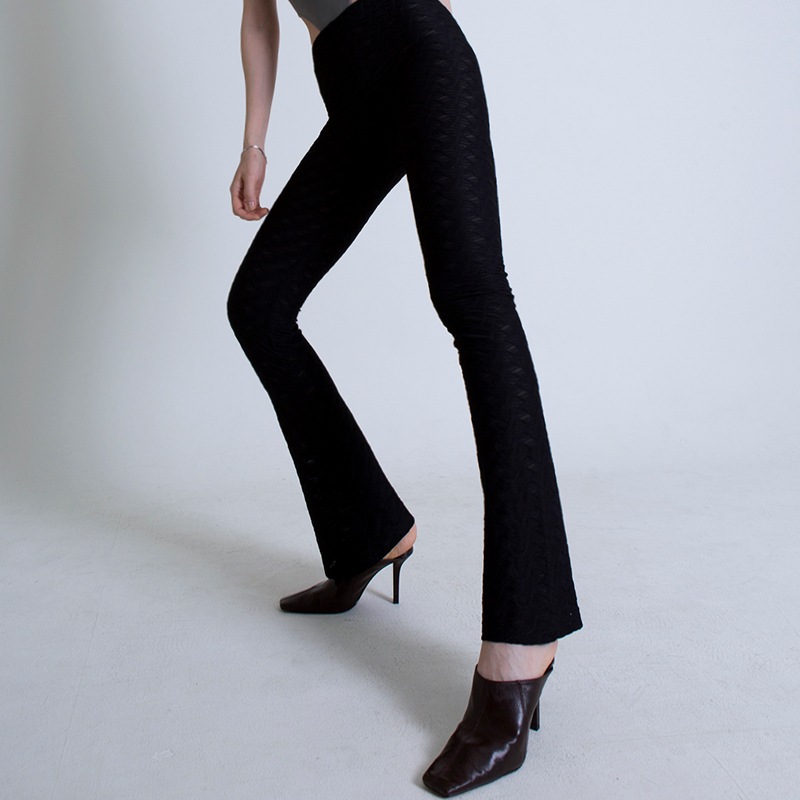 ASSAY_WRINKLE BELL BOTTOM PANTS [BLACK]