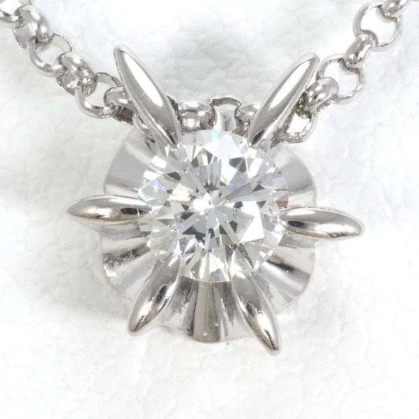 PT PT850 ネックレス ダイヤ 0.22 SI1 鑑定書 約40cm ジュエリー 中古