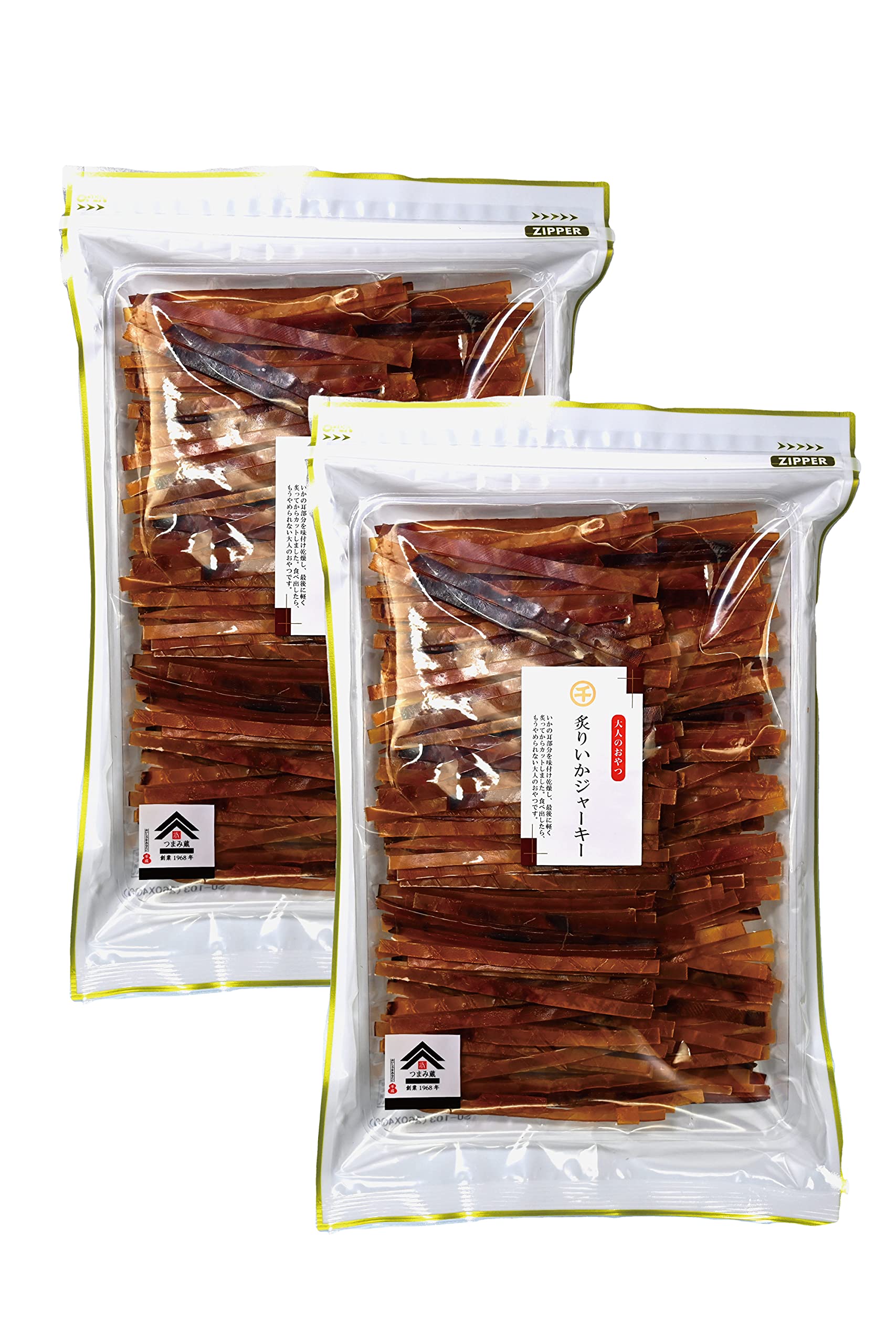 スルメジャーキー 【炙り イカジャーキー】するめ スルメ あたりめ イカ いか (おつまみ 珍味, おやつ に) 千成商会 [ つまみ蔵 ]500g×2袋（チャック付き袋）