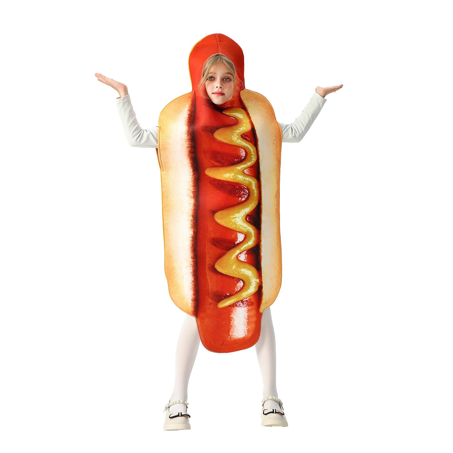 ハロウィンの子供用コスチューム面白い食べ物ホットドッグコスプレクリエイティブパーティー楽しいステージ漫画の女の子パフォーマンスコスチューム 4,268円