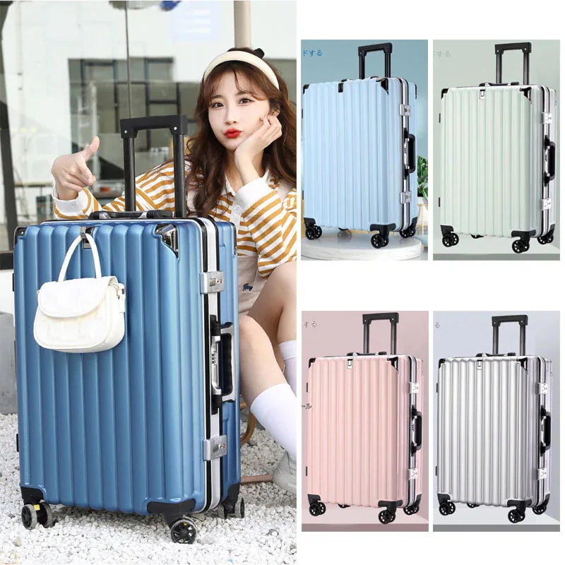 軽量 新品スーツケース 360回転キャスター 大容量修学旅行 アルミフレーム キャリーケース キャリーバック 機内持ち込み 多色 韓国 キャリーバッグ