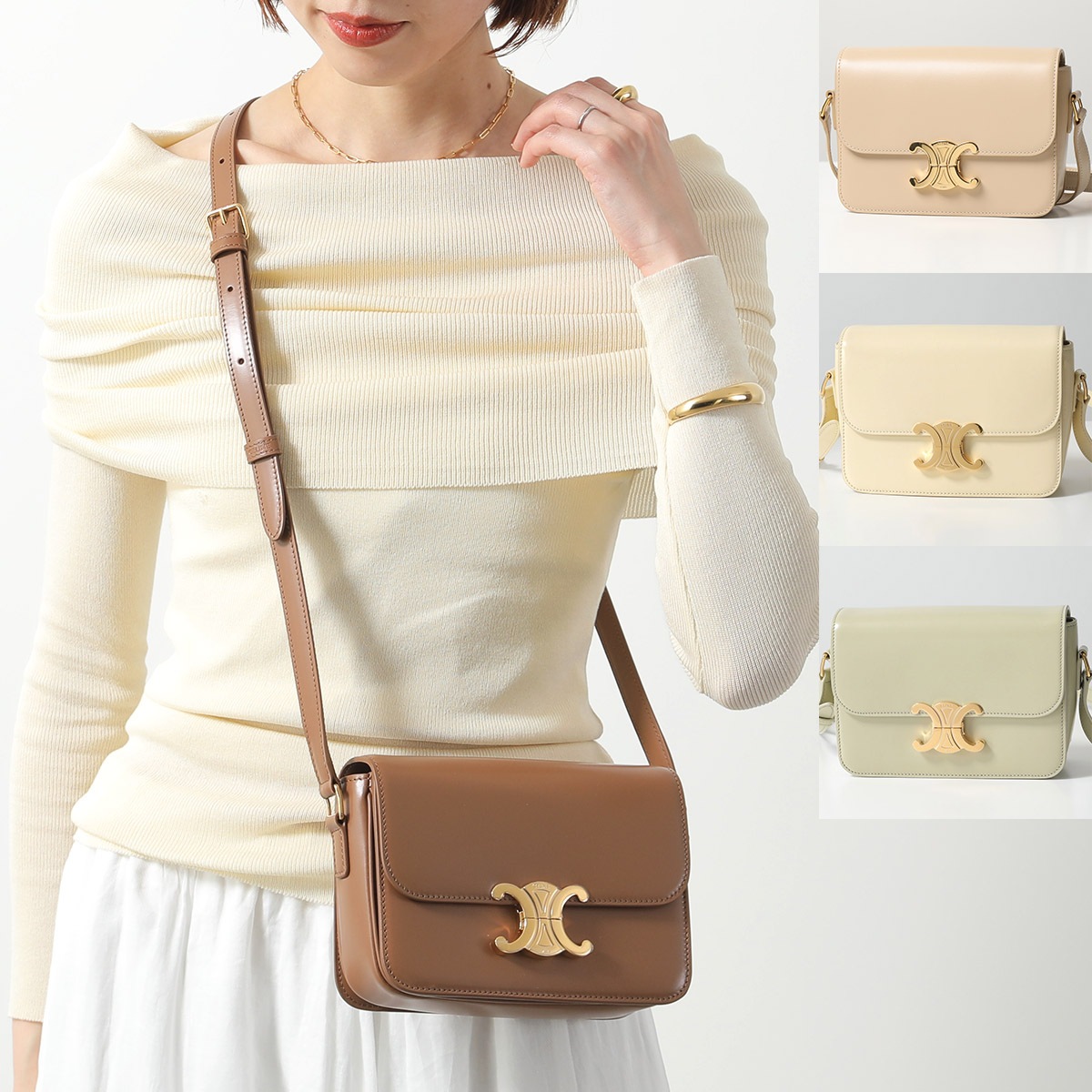 CELINE セリーヌ ショルダーバッグ Triomphe トリオンフ ティーン 188423BF4.03ND 188423BF4.01SL 188423BF4.18BU 188423BF4.29AG