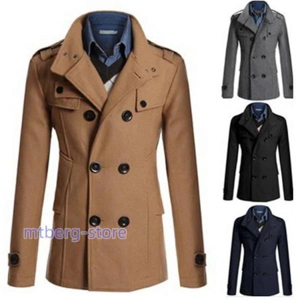 人気品超目玉チェスターコートメンズダッフルコートメルトン通勤ビジネスコート大きいサイズアウトドア長袖アウター秋冬服スリムメンズコート韓国ファッション