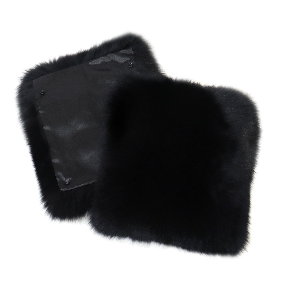 【限定サイズ】【限定色】 インスタグラマー様コラボ フォックス ファー ポケット 飾り パーツ 手芸 左右ペア アクセサリー ポケットファー コート アレンジ フェイク