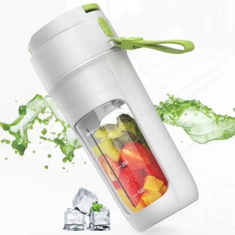 ジューサー ミキサー 小型 革新強化版 スムージー 氷も砕ける 野菜 果物 離乳食用 栄養補充 一台多役 一人用 充電式 お手入れ簡単 340ML 22000回転バッテリー 持ち運びやすい TypeC