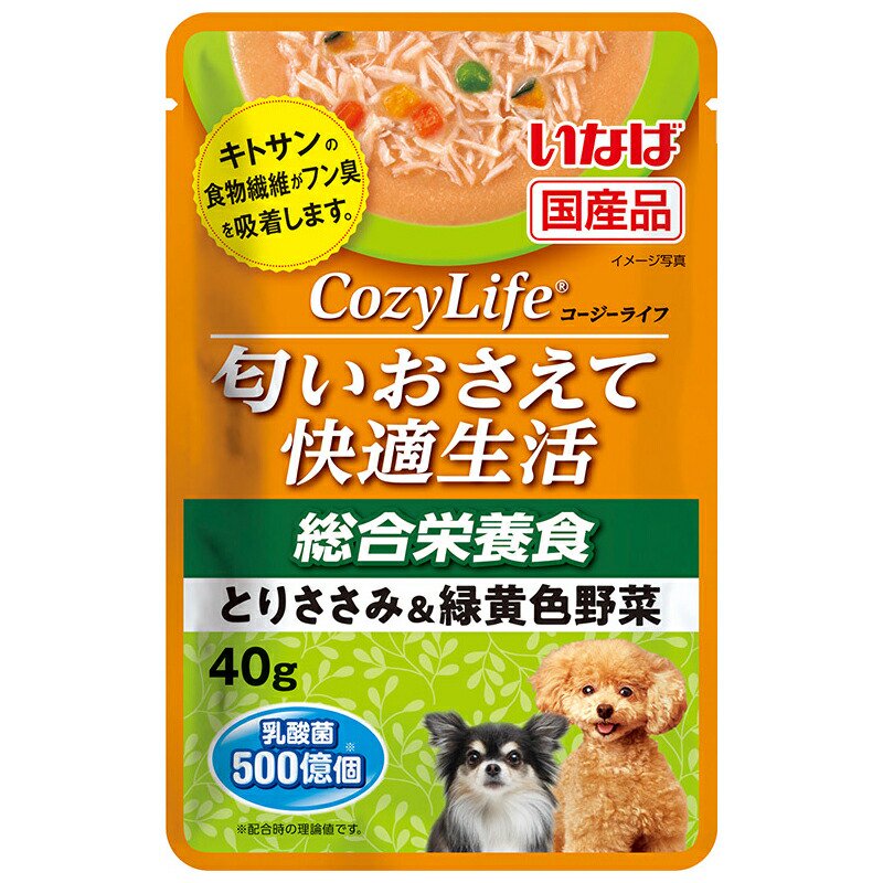 いなば　Ｃｏｚｙ　Ｌｉｆｅパウチ　総合栄養食　とりささみ＆緑黄色野菜　４０ｇX９６袋　ＣＲＣ45―08―20―55―00