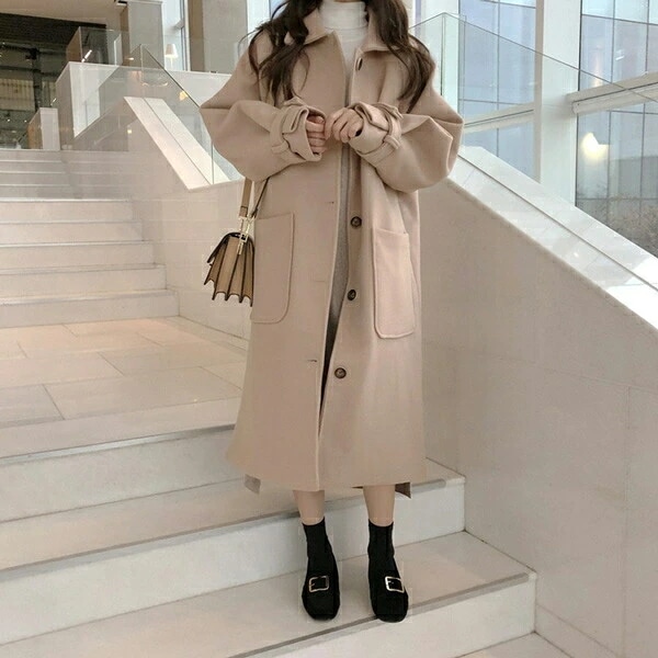M チェスターコート レディース ロング 韓国風 ロング冬 おしゃれ 韓国 秋 アウター 中綿大人 通勤 ロング丈 ロングベージュ dd066t2c6kc/代引き・返品・交換・同梱不可