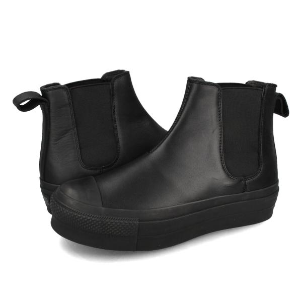 LEATHER ALL STAR (R) LIFTED SIDEGORE HI レザー オールスター (R) リフテッド サイドゴア HI BLACK 31312480