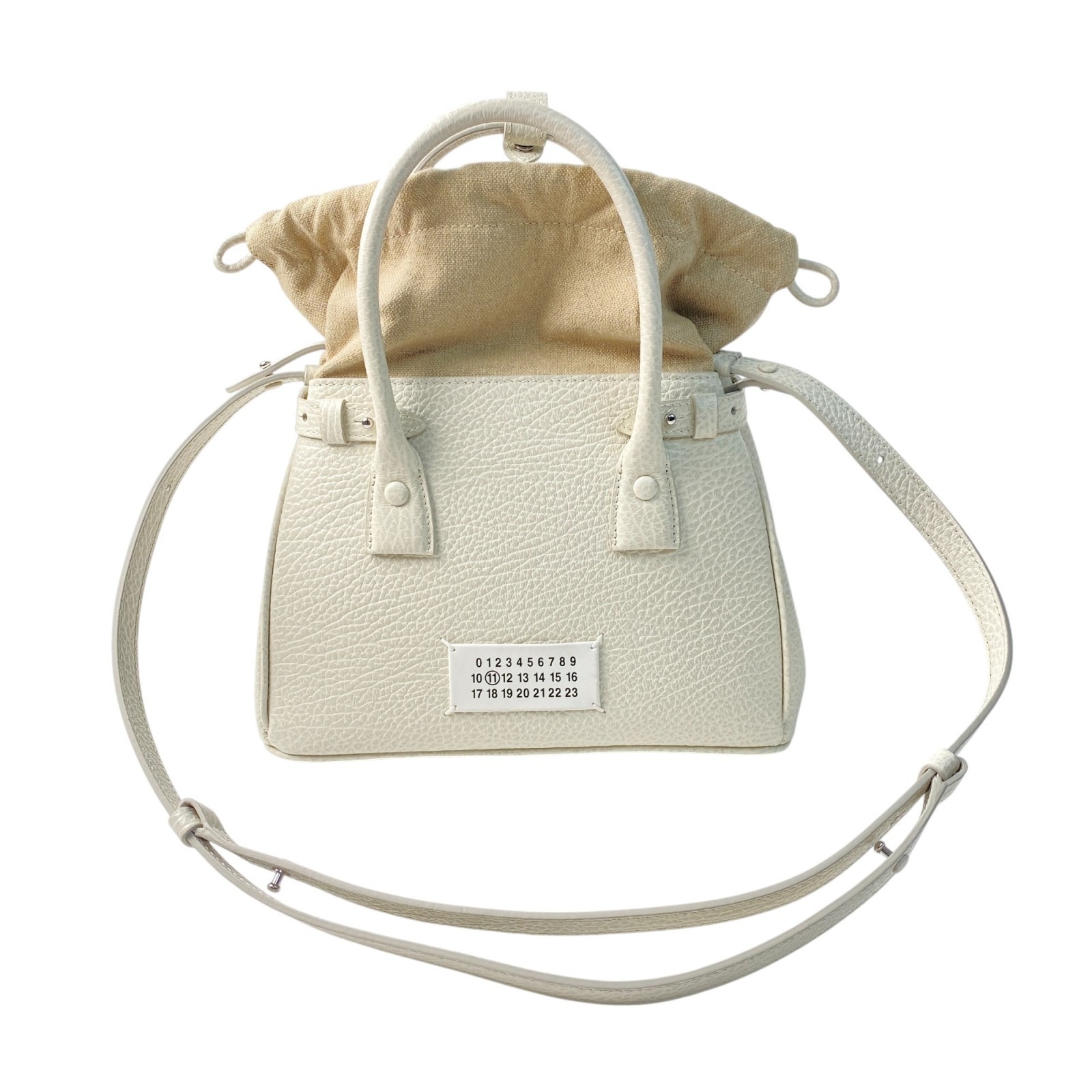 美品 メゾンマルジェラ Maison Margiela ドローストリングバッグ 5AC ショルダーバッグ ハンドバッグ 2way レディース