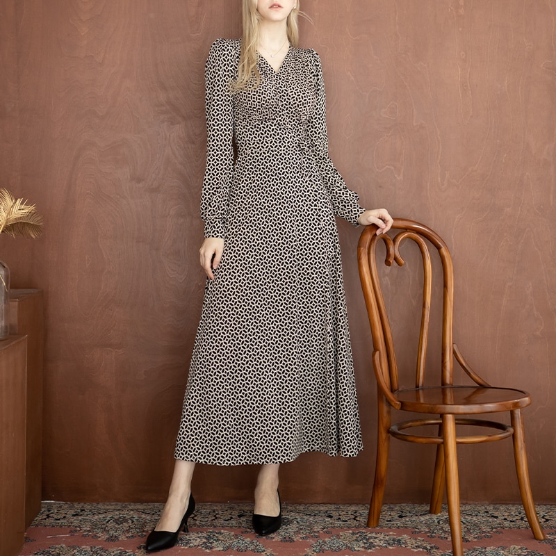 ゴールドラインマキシラップドレス