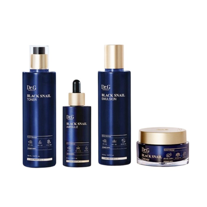 ブラックスネイル化粧水150ml+乳液150ml+アンプル50ml+クリーム50ml４種セット