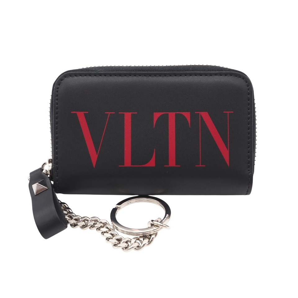 3日以内返品可 未使用 コインケース レザー VLTNロゴ コインケース TY2P0P24LVN ブラック レッド レザー メンズ