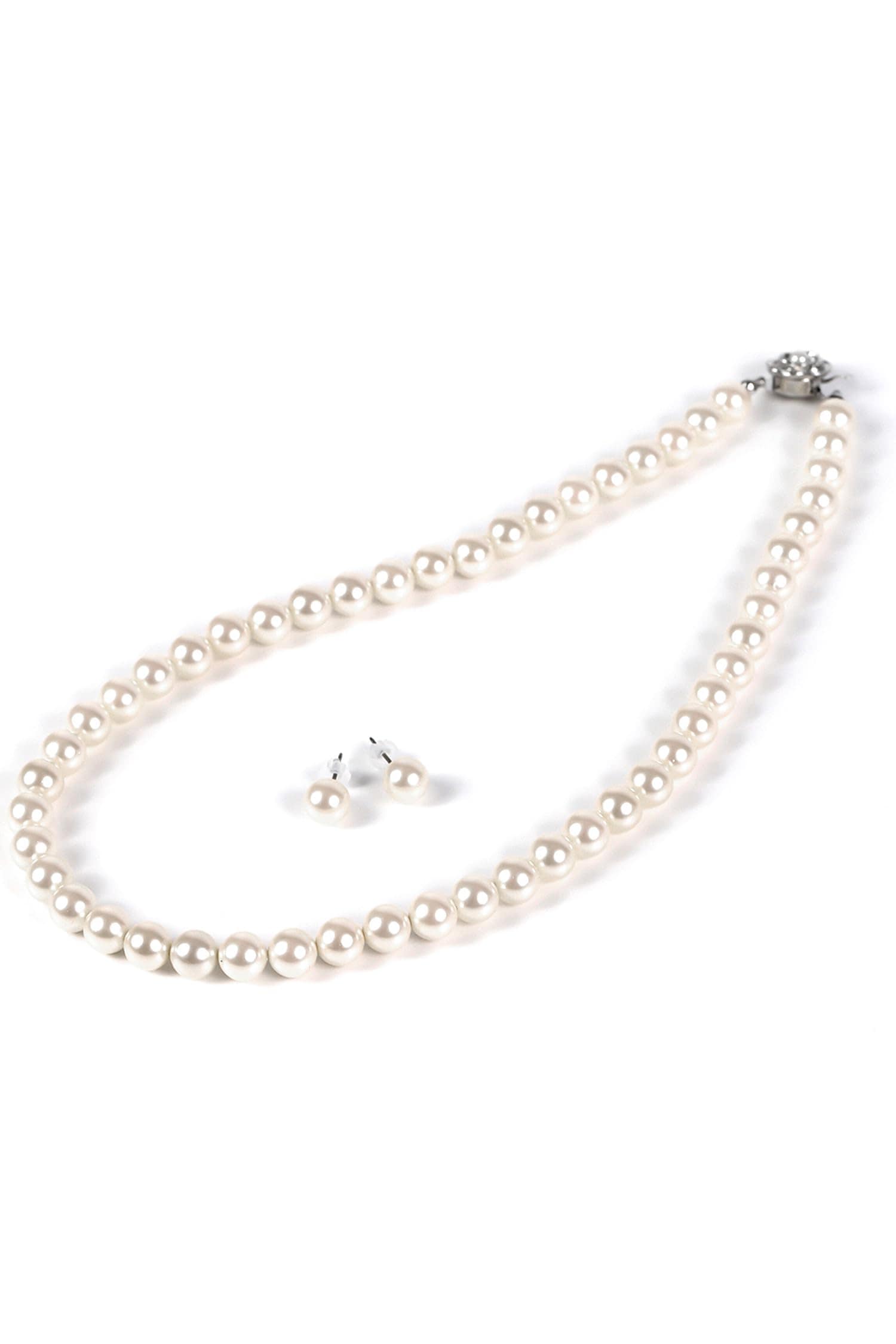 PLUSTER 貝パール ネックレス 冠婚葬祭用 (本真珠 本物 8mm) あこや真珠 宇和島 真珠 パール 結婚式 卒業式 入学式 (ギフトボックスセット) / レディース メンズ 誕生日 ギフト