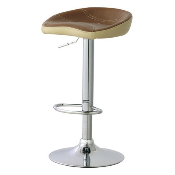 カウンターチェア ブラウン 幅45×奥行き39×高さ69-89×座面高62-82cm