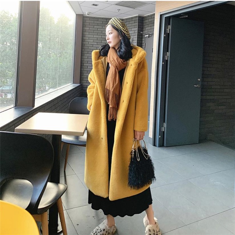 通勤する 21 秋冬 イミテーションミンク ファー 厚手 ゆったりする フード付きコート Vcspiscinas Com Br