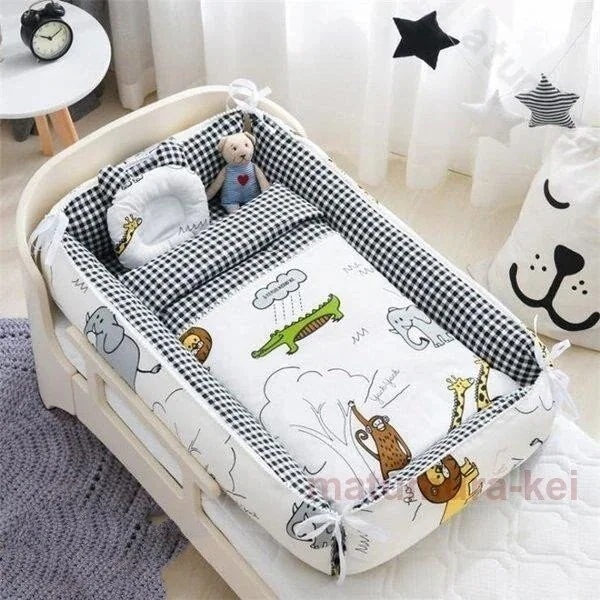 ベビーベッド枕布団付きセット折りたたみベッド新生児用寝具添い寝ベッド赤ちゃん新生児ベッド洗濯可能転落