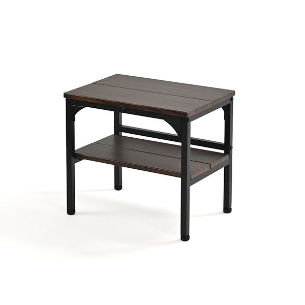 玄関ベンチ棚付き ダークブラウン 幅約45cm 完成品