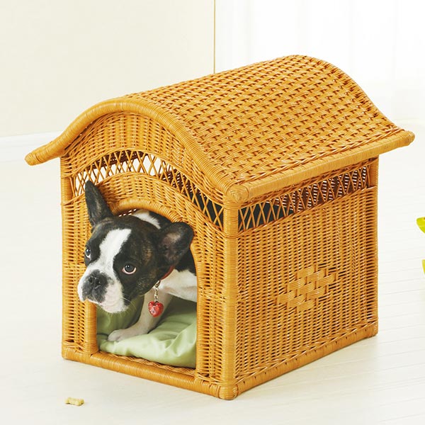 ペットハウス ラタン 犬小屋 籐家具 幅45cm