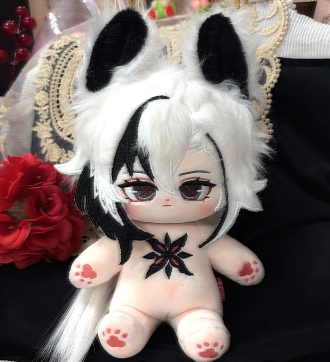 20cm 無属性ぬいぐるみ　コットン ドール　棉花娃娃 本体のみ　耳セット　スケルトン有　骨有り