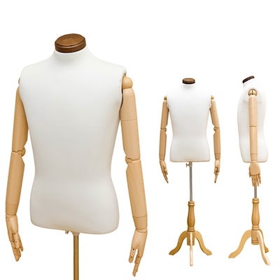 キイヤ トルソー マネキン 可動式アーム付き トルソー 男性 マネキン