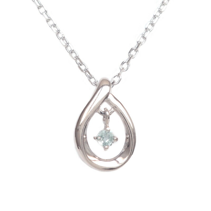 リボン済＆紙袋 正規品 ネックレス レディース 3月誕生石 誕生日 ペンダント プレゼント アクアマリン アクセサリー エターナルシルバー 祝い 13,984円