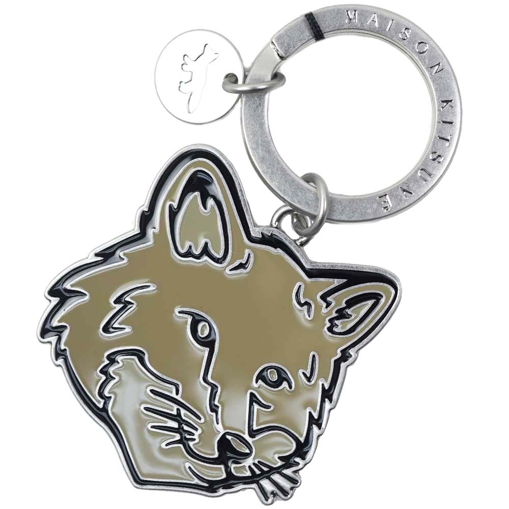 メゾンキツネ キーリング キーホルダー MAISON KITSUNE BOLD FOX HEAD KEYRING CANVAS 71171900 MM06904AM1002-P357
