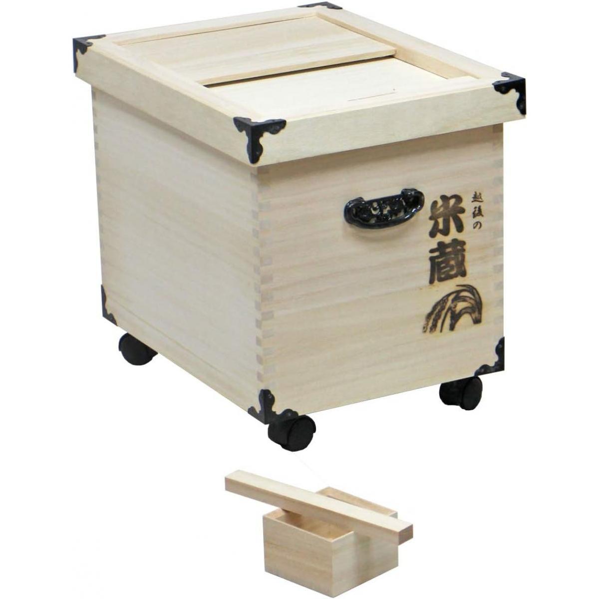 米びつ 桐 10kg 越後の米蔵 GL-10 27×36cm (取外し式フタ キャスター付き) 米 米櫃 日本製 桐 ナガノ産業 7,253円