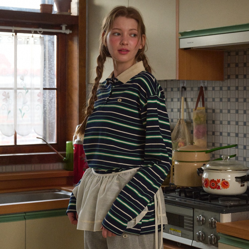 Stripe Polo T-shirt [Green]