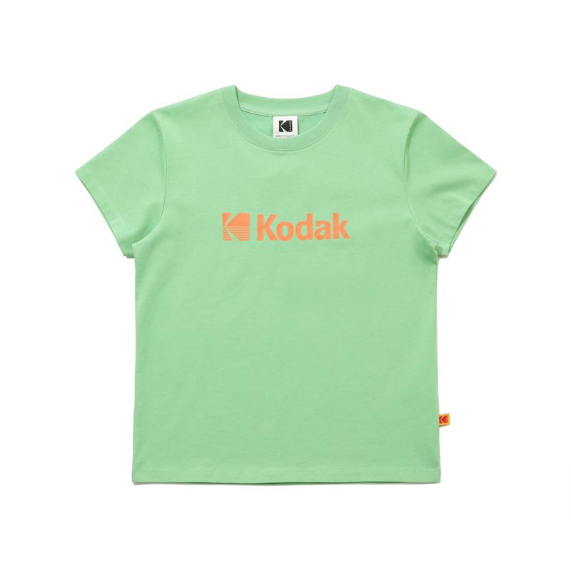 [公式]エッセンシャルビッグロゴアスキン半袖Tシャツ ウーマン GREEN