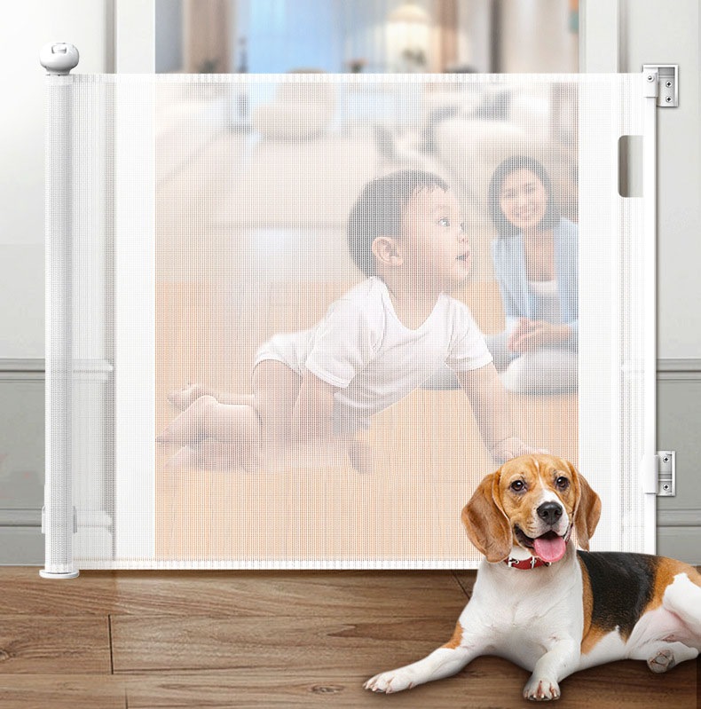 ベビーゲート ロール式 ロール キッチン 階段下 斜め キッチン ロールタイプ セーフティゲート ベビーゲート 置くだけ バリアフリー ロック機能 ペットフェンス 伸縮式 巻き取り式 ベビーフェンス