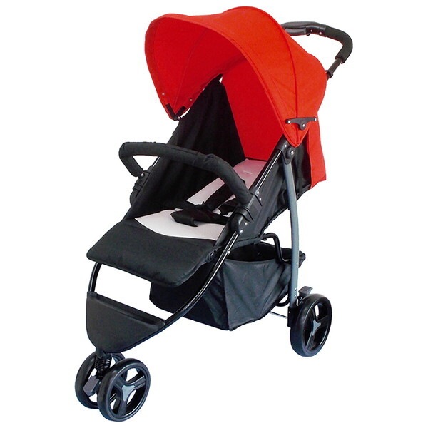 JTC スマイビーFB レッド 三輪ベビーカー (1ヶ月～3歳頃まで) 保証期間：1年