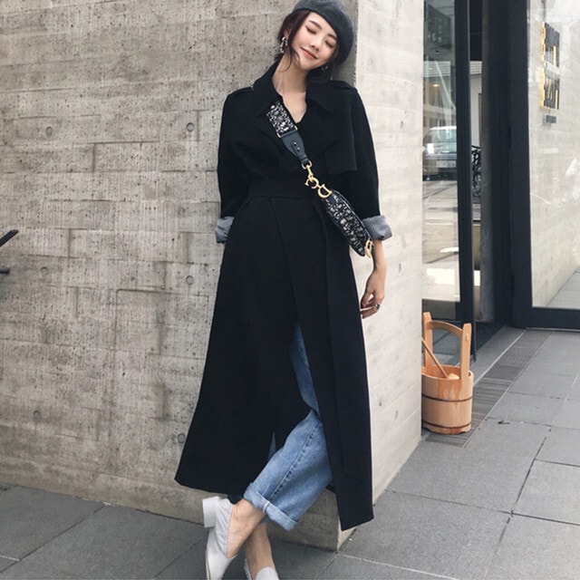 【送料無料】レディース トレンチコート ウィメンズ ミッドレングス コート ２カラー