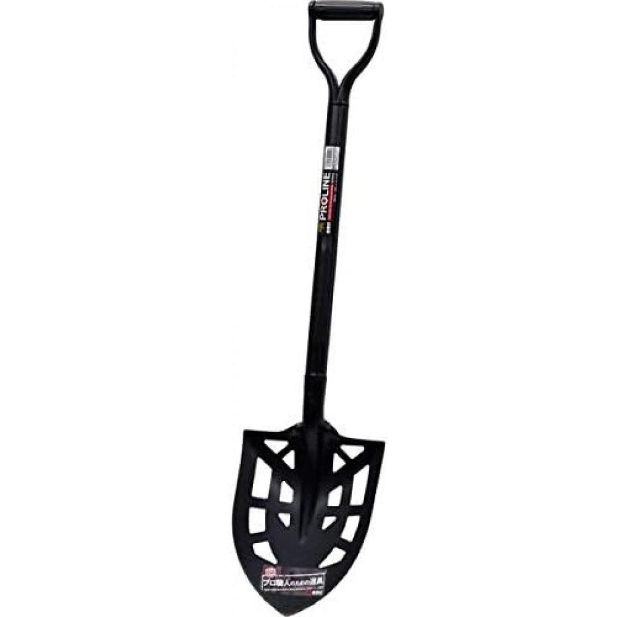 浅香工業 金象 PRO 穴明ショベル 丸形 P柄 パイプ柄 No.206 土木 造園 農業 艶消し ブラック 掘る すくう 穴あき ショベル シャベル