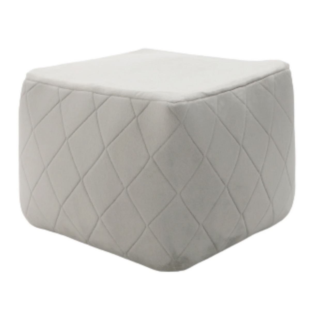 【I】セルタン ダイヤモンドキルト ビーズクッション QUBE 四角 Lサイズ グレー クッション ビーズ キューブ 【受注生産品】 8,613円