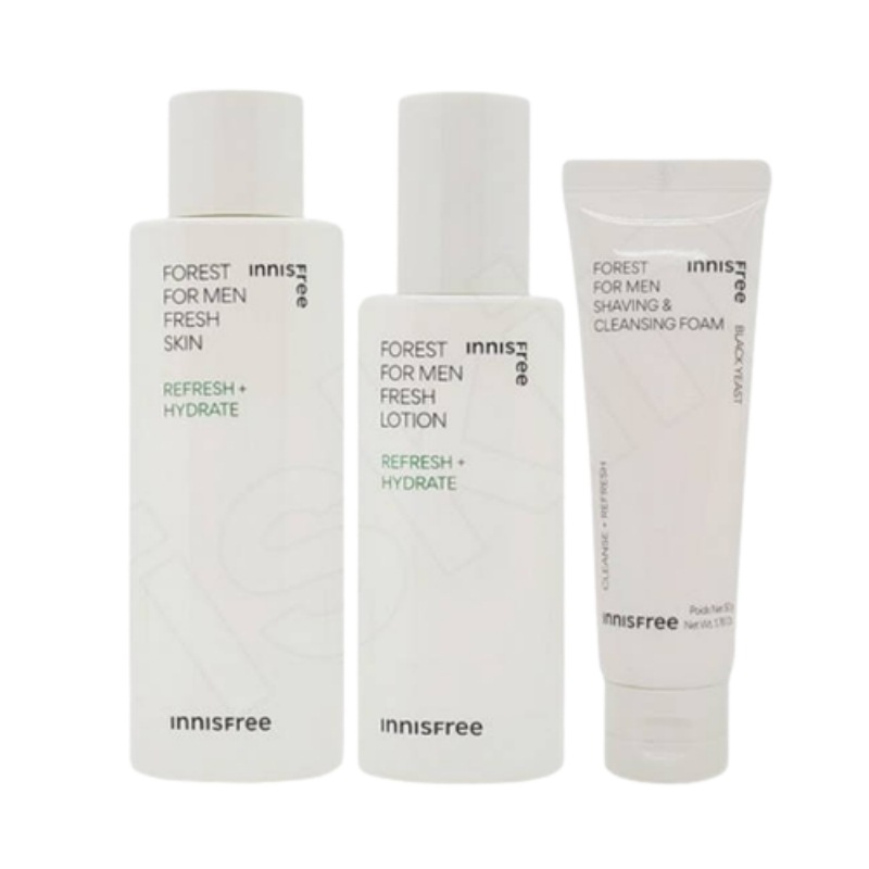 フォレストフォーメンフレッシュスキンケアセット(化粧水+ローション+シェービング&クレンジングフォーム)/油水分バランスケア/ 韓国コスメ