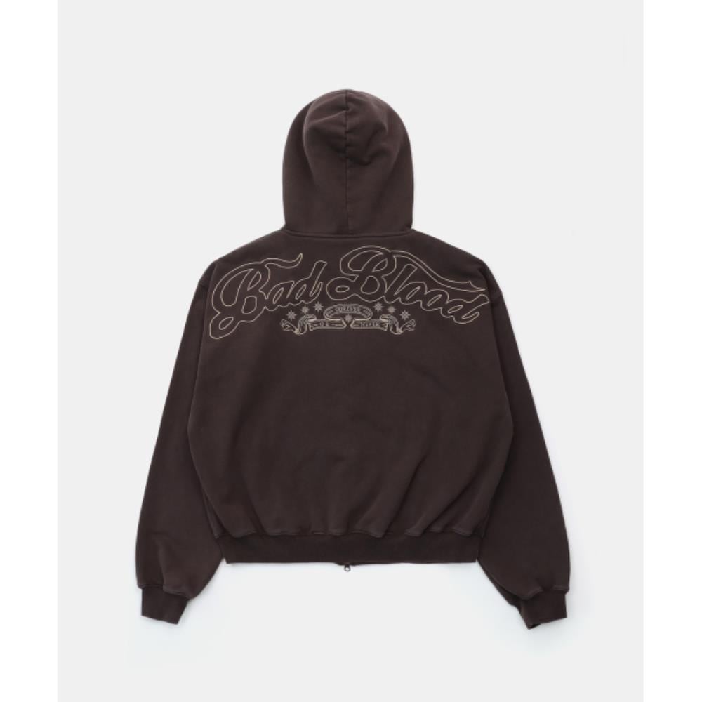 BADBLOOD Mystic Capsule Hood Zip-Up Brown w-hde25-015