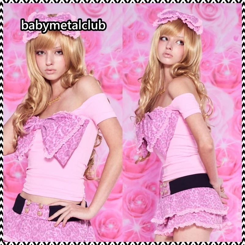 babymetalclub Leopard bonbon ribbon hair clip