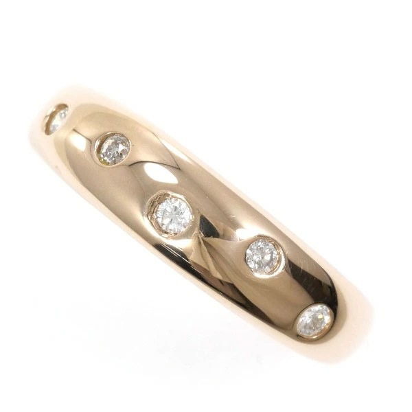 K18 18金 PG ピンクゴールド リング 指輪 8.5号 ダイヤ 0.10 ジュエリー 中古