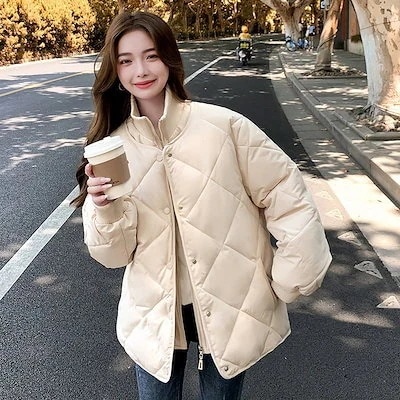 羽毛綿ダウンジャケット ダウンコート 中綿ジャケット 秋冬 ショット丈コットンジャケット レディース 冬韓国ファションアウターオフィス 通勤アウ