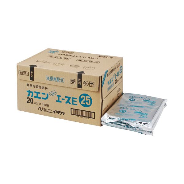ニイタカ 固形燃料カエンニューエースE25 25g 1セット（320個：20個x16パック）
