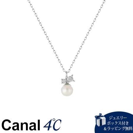 4cc520259 カナルヨンドシー Canal 4℃ カナル4℃ ネックレス Winter Limited K10ホワイトゴールド シルバー 限定 アコヤパール ホワイトトパーズ レディース ブラン