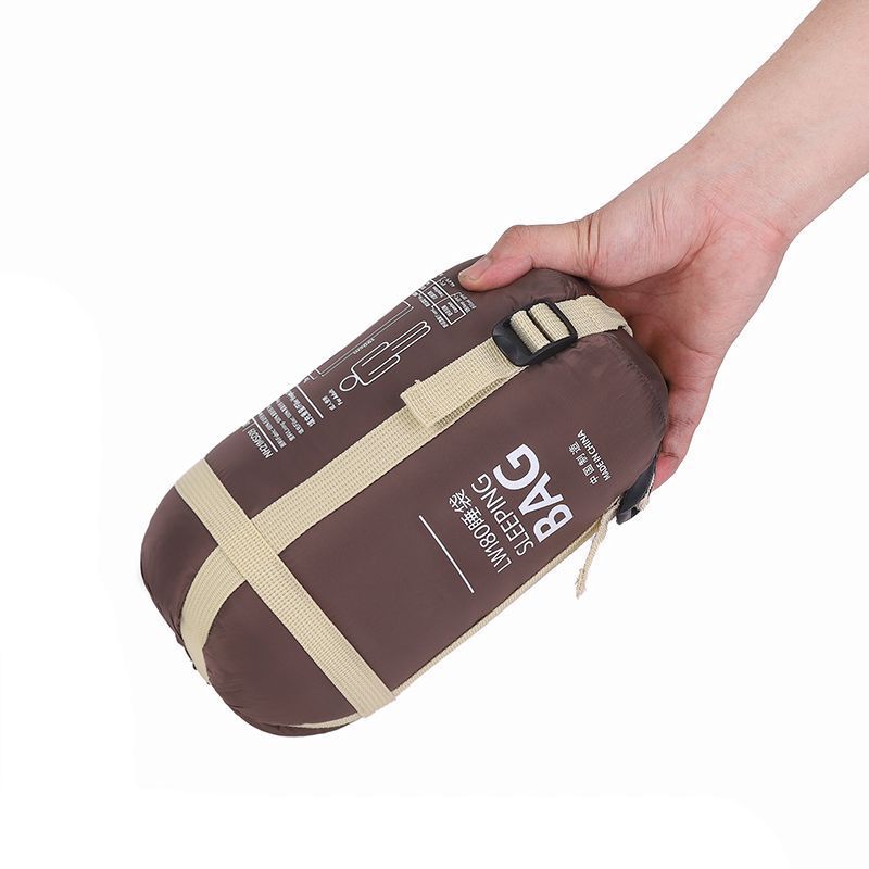 寝袋アウトドア軽量夏ミニキャンプ四季ユニバーサル薄セクション大人ポータブル超軽量少量ハイキング